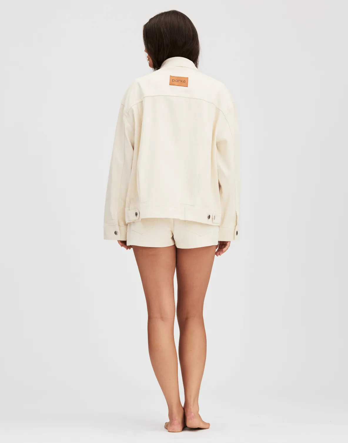 Oversized Denim Jacket - Cream sold by Parke Official product image thumbnail 4