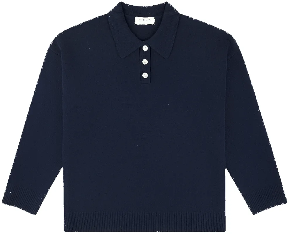 Polo Sweater - Navy sold by Parke Official