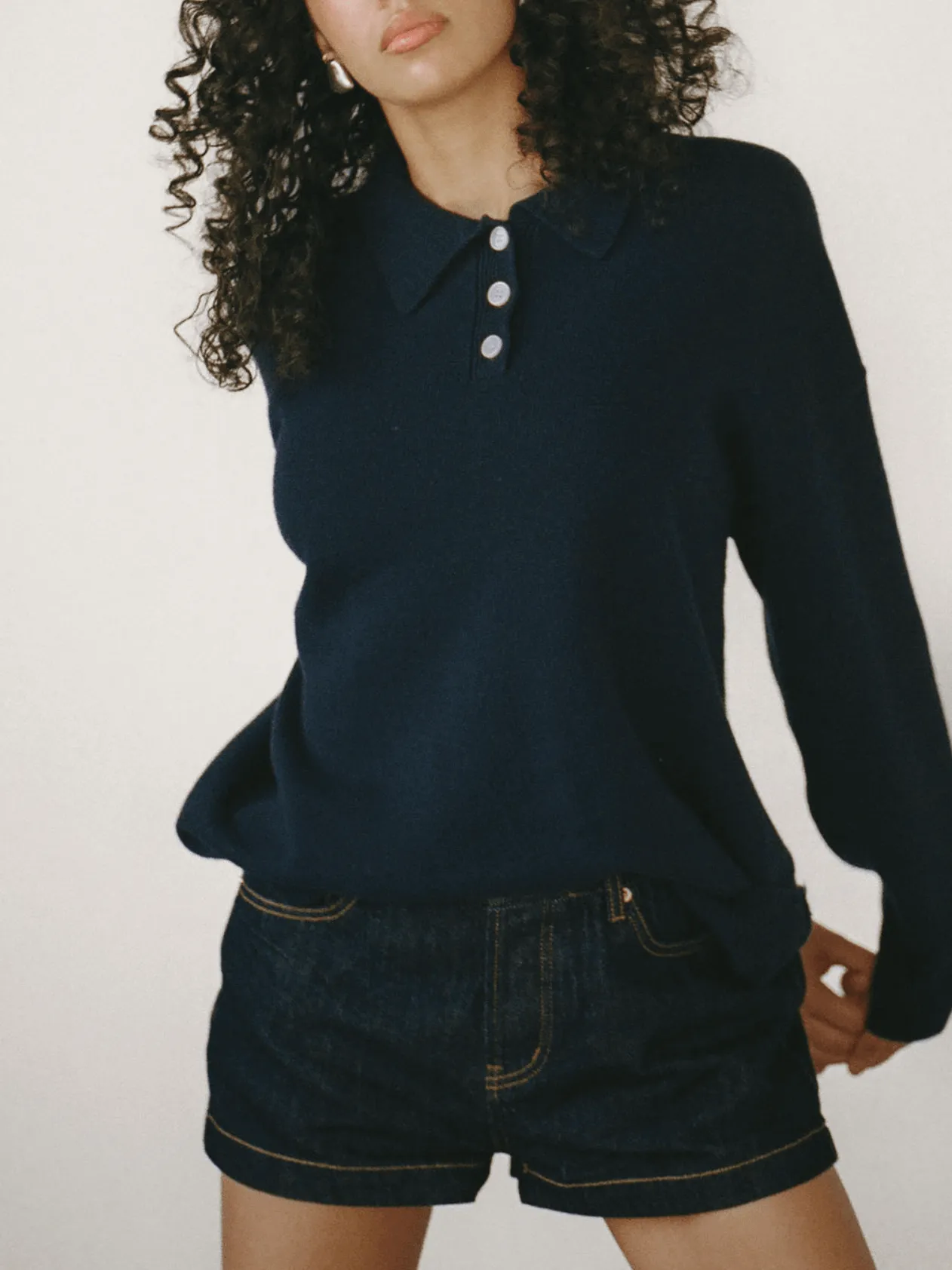 Polo Sweater - Navy sold by Parke Official product image thumbnail 2