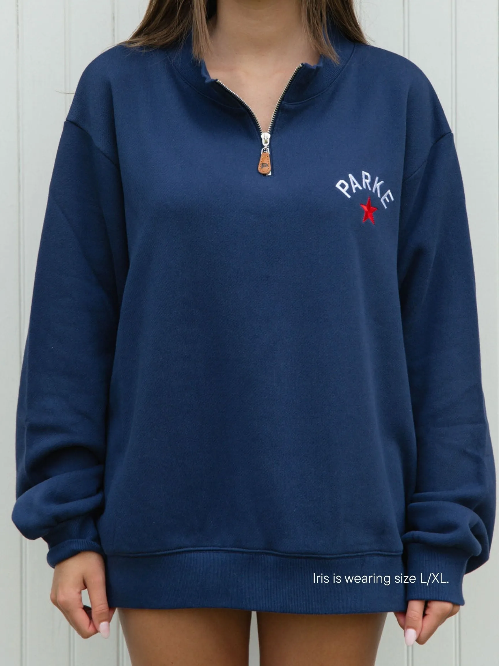 Graphic Quarter Zip Mockneck - Denim sold by Parke Official product image thumbnail 2