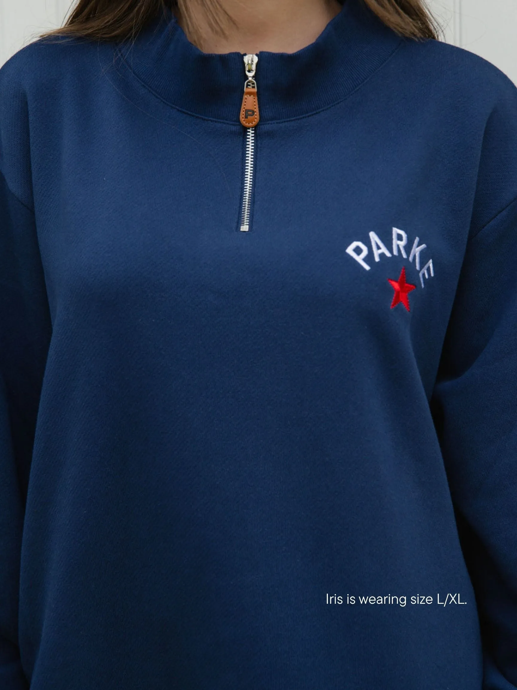 Graphic Quarter Zip Mockneck - Denim sold by Parke Official product image thumbnail 4