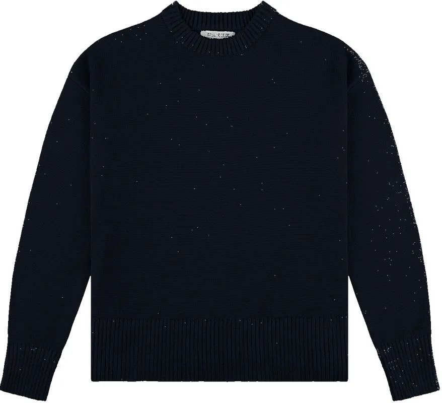 Cotton Crewneck Sweater - Navy sold by Parke Official