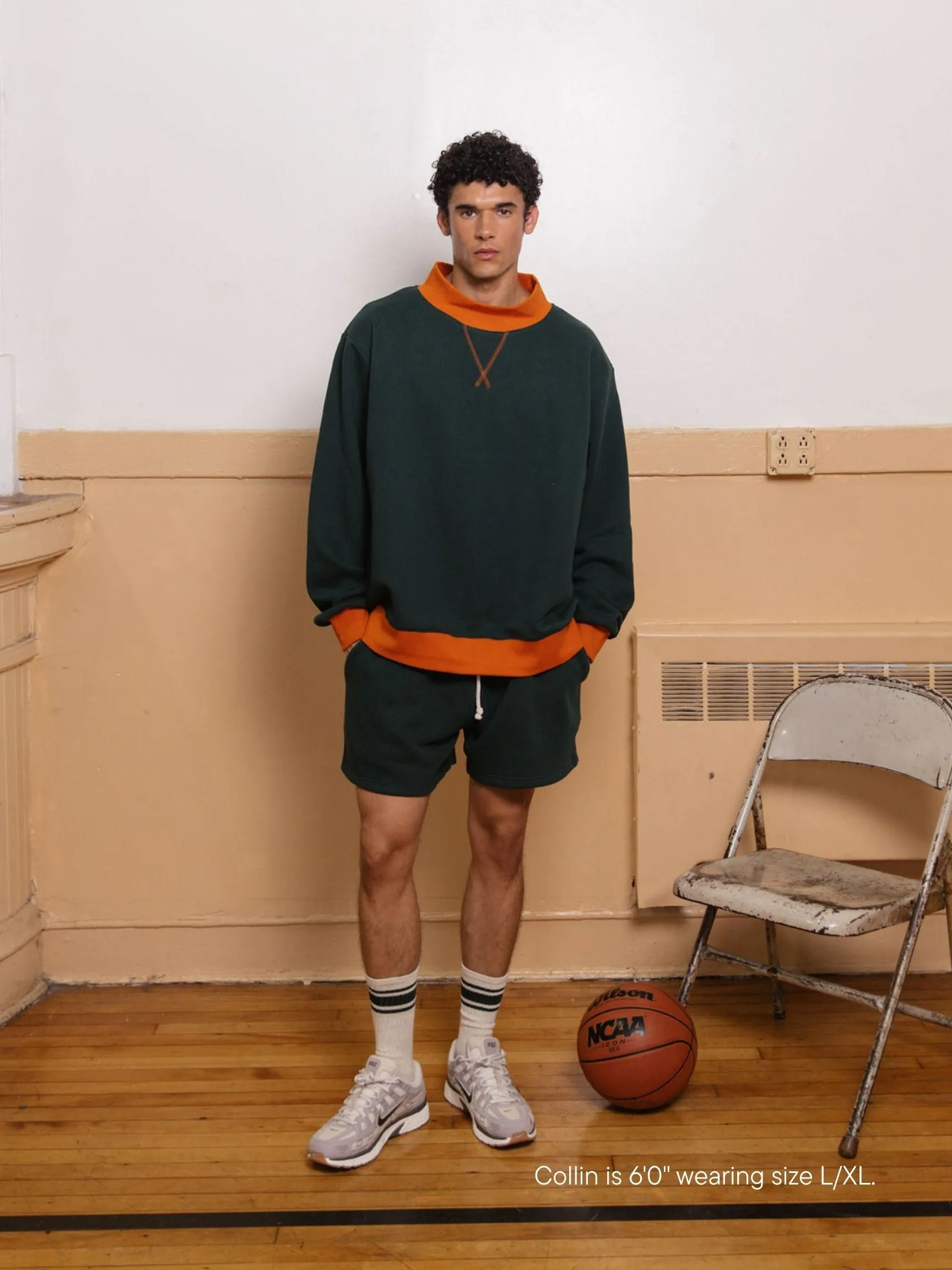 Two Tone Classic Mockneck - Forest + Amber sold by Parke Official product image thumbnail 4