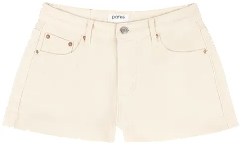 Denim Mini Shorts - Cream sold by Parke Official