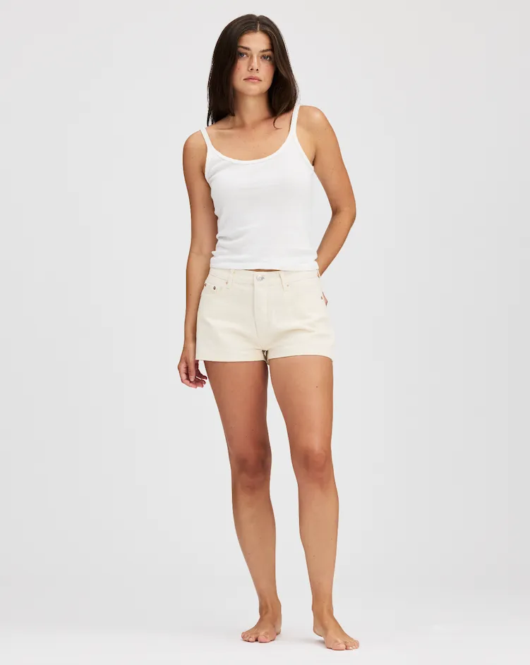 Denim Mini Shorts - Cream sold by Parke Official product image thumbnail 2