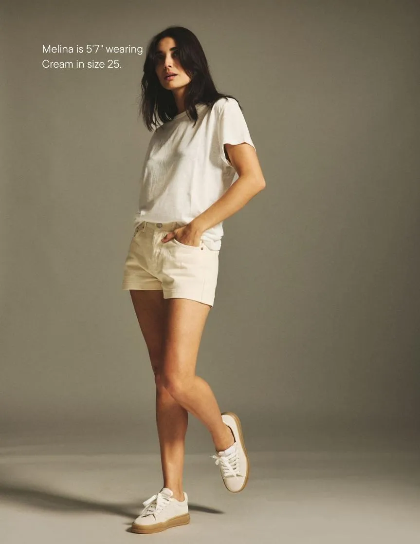 Denim Mini Shorts - Cream sold by Parke Official product image thumbnail 3