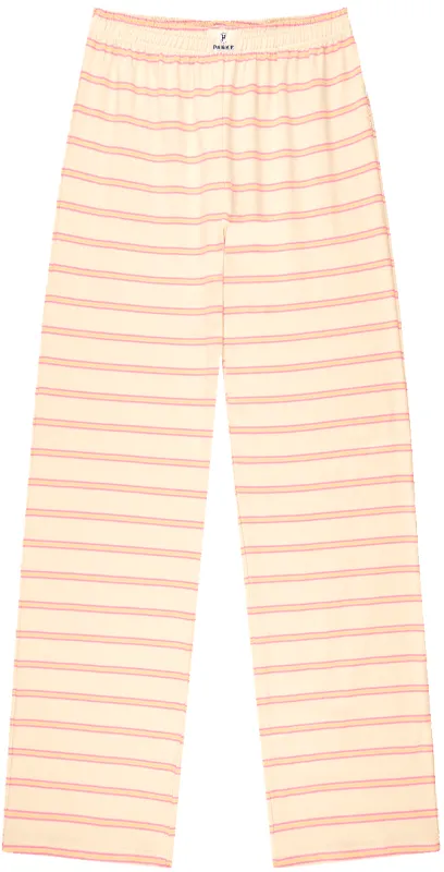 Striped Cotton Boxer Pants - Cream Stripe sold by Parke Official