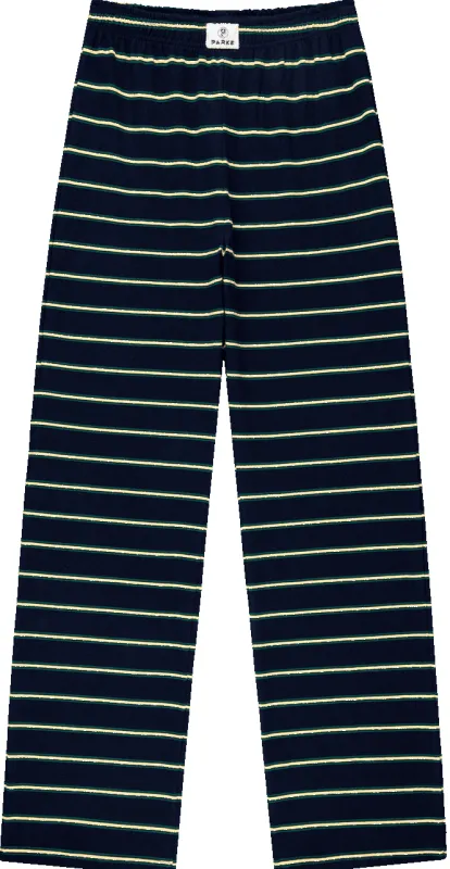 Striped Cotton Boxer Pants - Denim Stripe sold by Parke Official