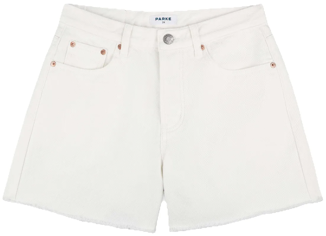 Long Baggy Shorts - White sold by Parke Official
