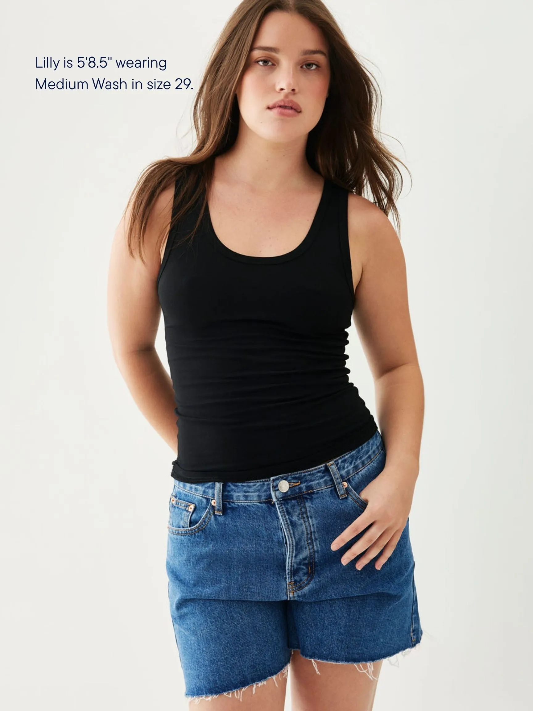 Long Baggy Shorts - Medium Wash sold by Parke Official product image thumbnail 4