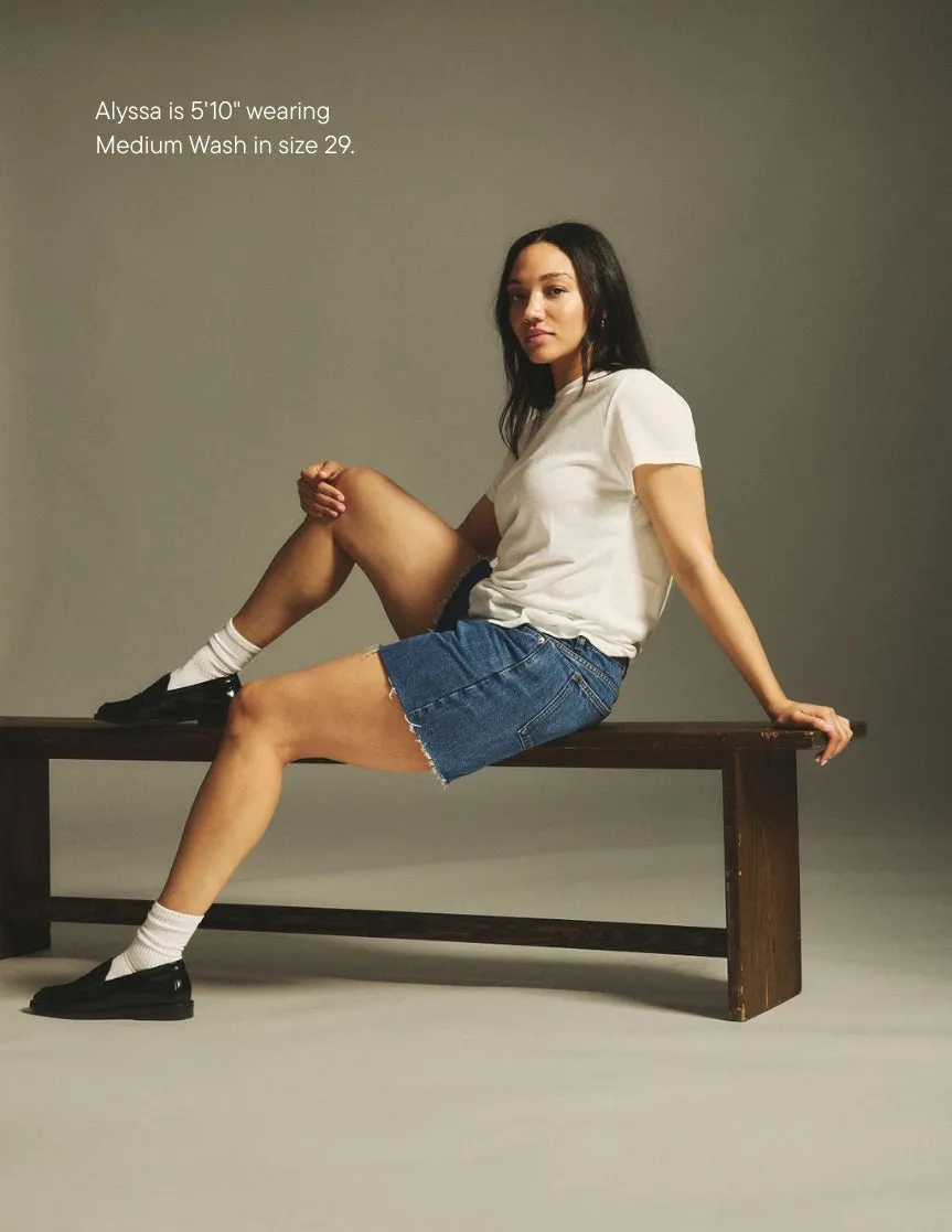 Long Baggy Shorts - Medium Wash sold by Parke Official product image thumbnail 3