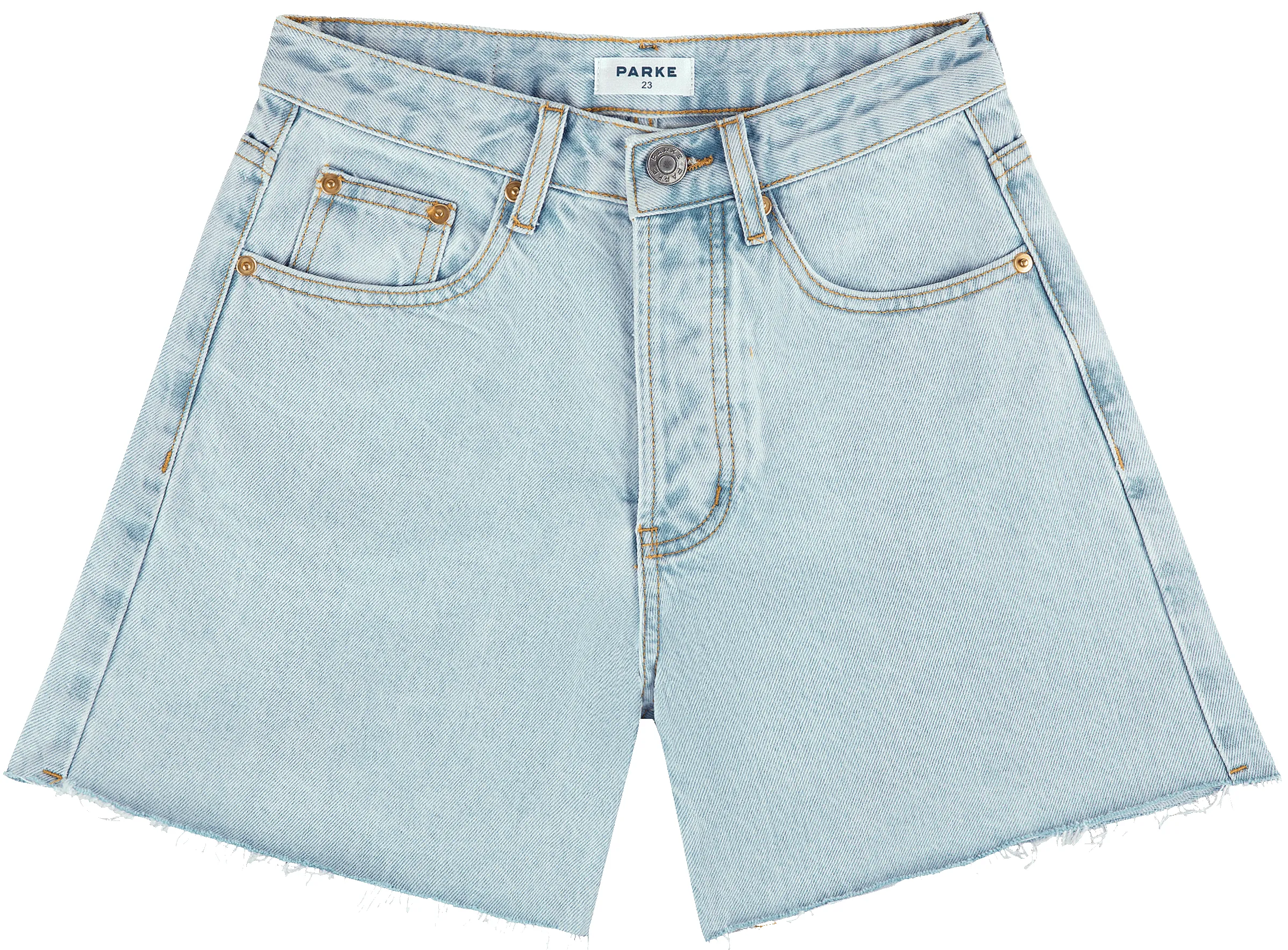 Long Baggy Shorts - Light Wash sold by Parke Official
