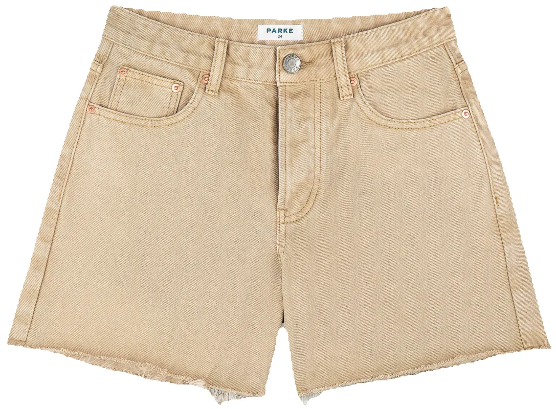 Long Baggy Shorts - Camel sold by Parke Official