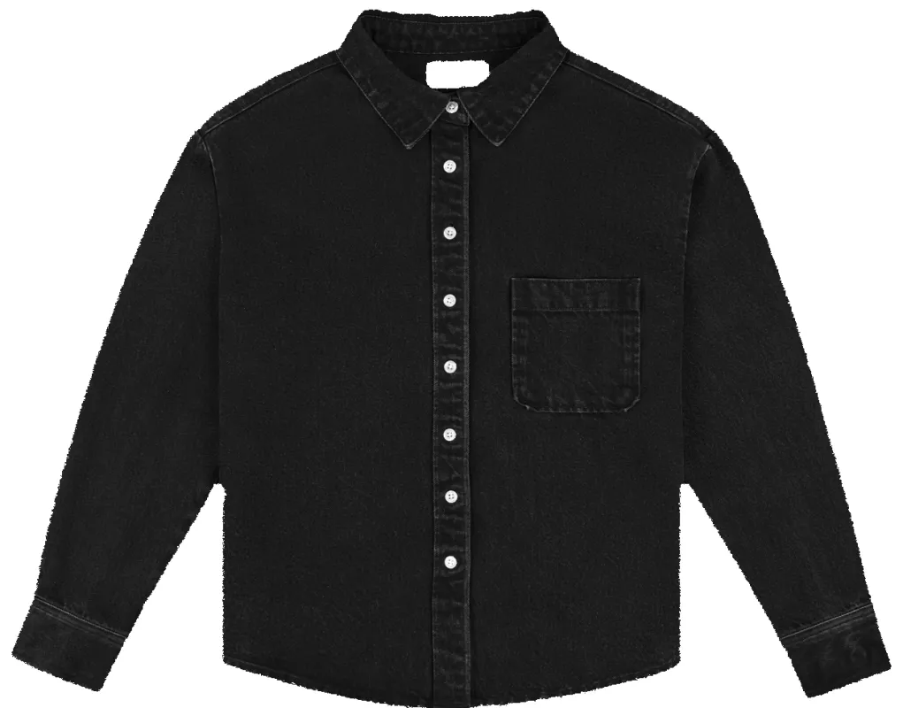 Long Sleeve Denim Shirt - Black sold by Parke Official