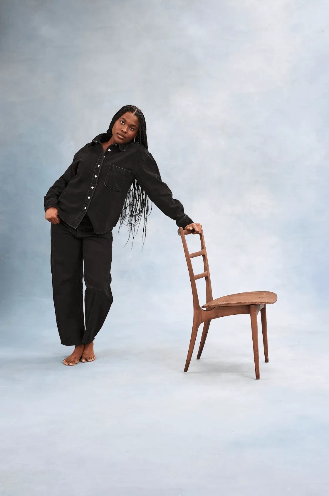 Long Sleeve Denim Shirt - Black sold by Parke Official product image thumbnail 2