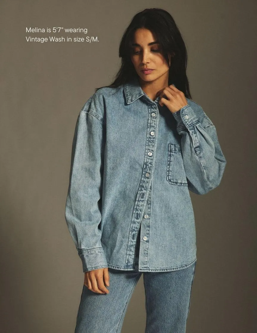 Long Sleeve Denim Shirt - Vintage Wash sold by Parke Official product image thumbnail 2