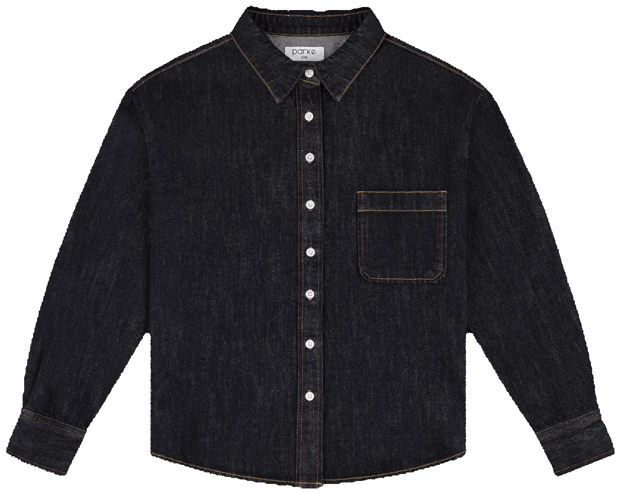 Long Sleeve Denim Shirt - Dark Wash sold by Parke Official