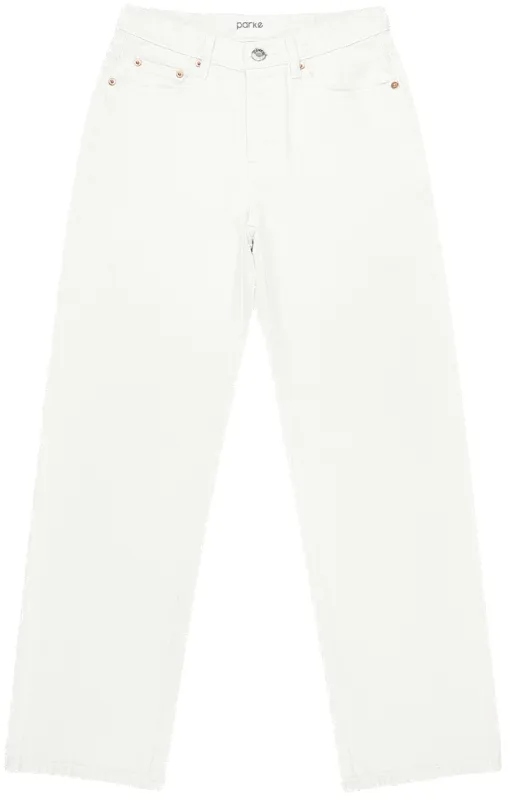 Classic Straight Jeans - White sold by Parke Official