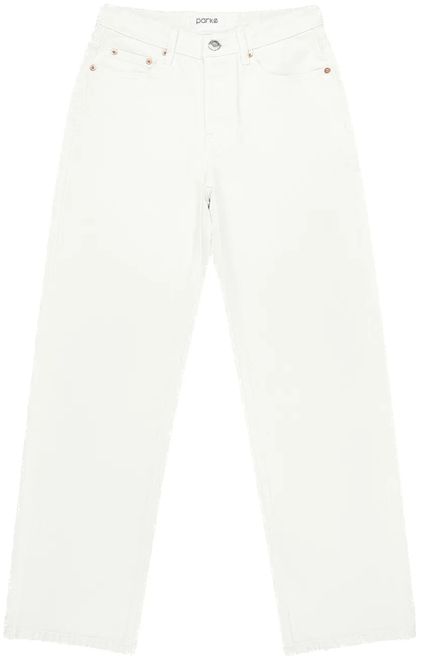 Classic Straight Jeans - White sold by Parke Official