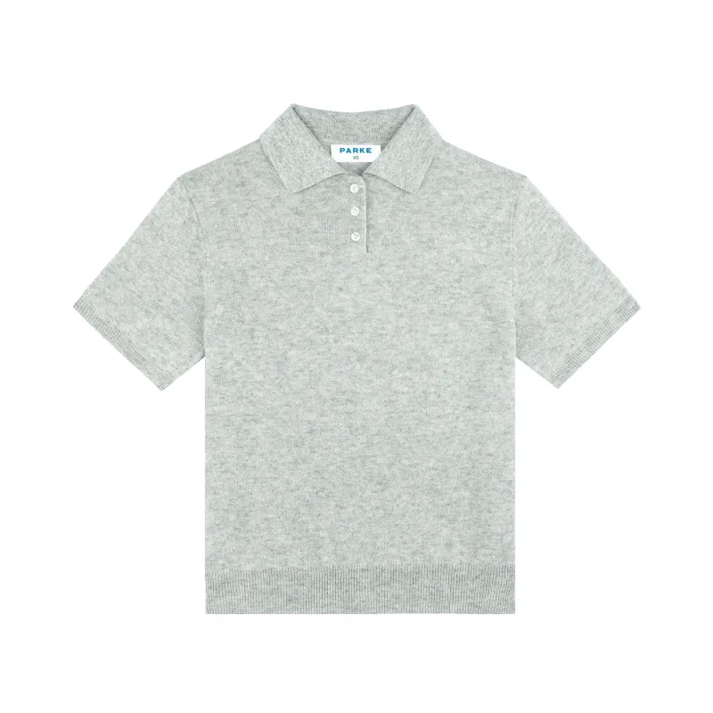 Short Sleeve Classic Polo Sweater - Grey sold by Parke Official
