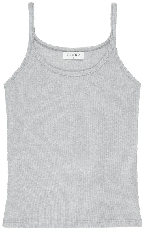Thin Strap Tank - Grey sold by Parke Official