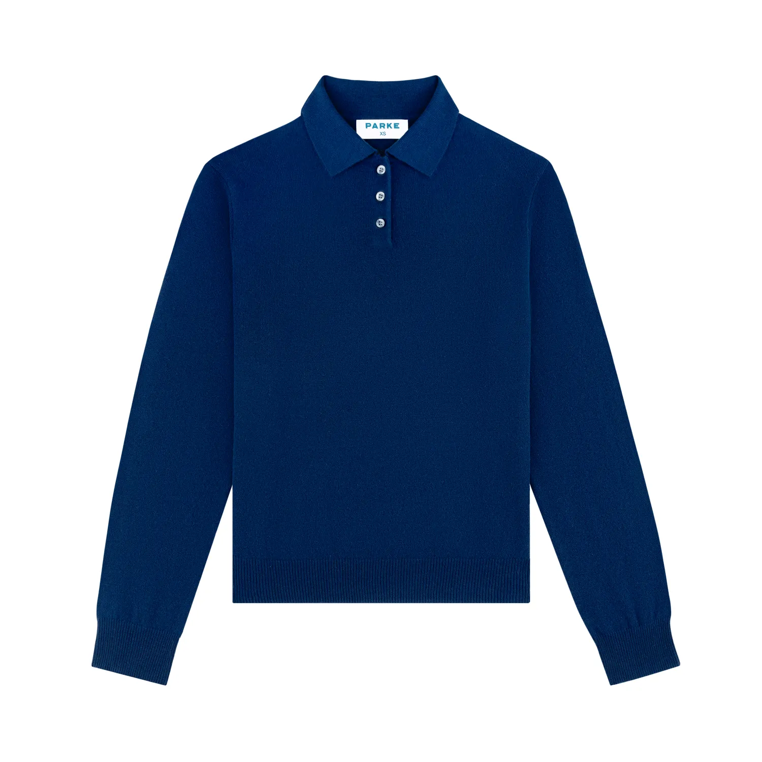Long Sleeve Classic Polo Sweater - Navy sold by Parke Official