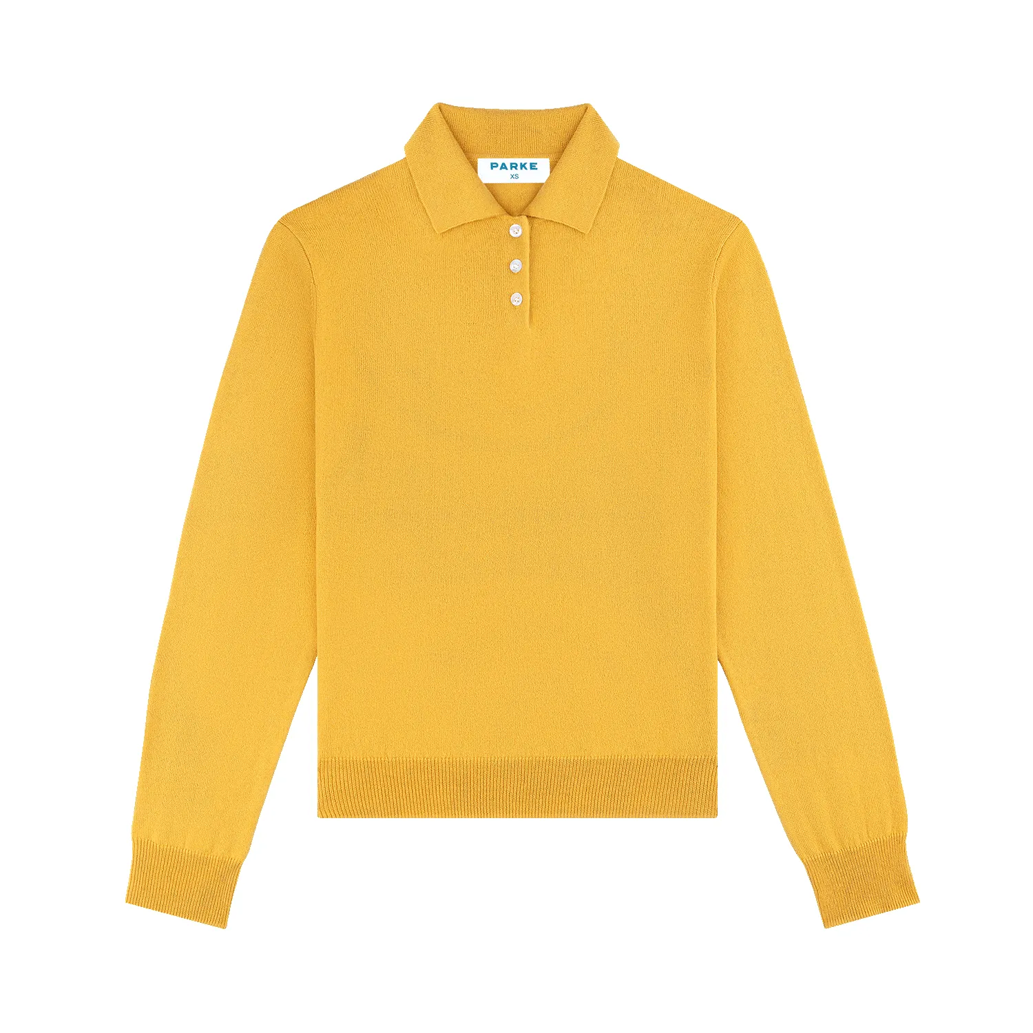 Long Sleeve Classic Polo Sweater - Marigold sold by Parke Official