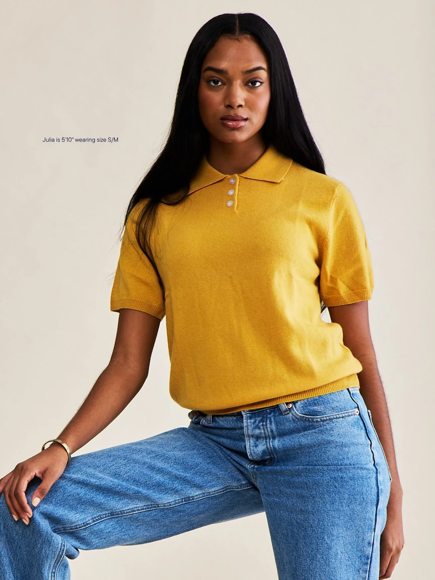 Short Sleeve Classic Polo Sweater - Marigold sold by Parke Official product image thumbnail 2