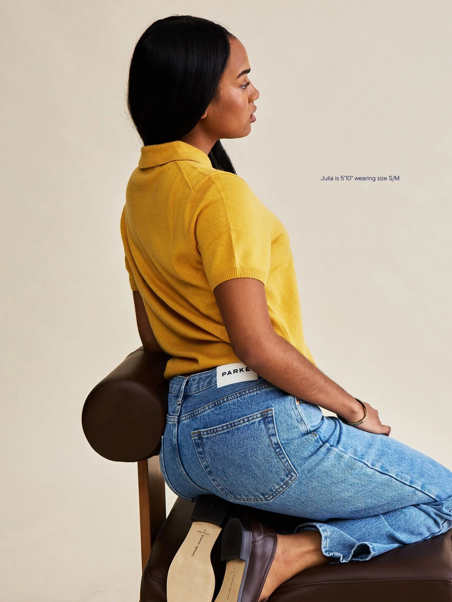 Short Sleeve Classic Polo Sweater - Marigold sold by Parke Official product image thumbnail 3