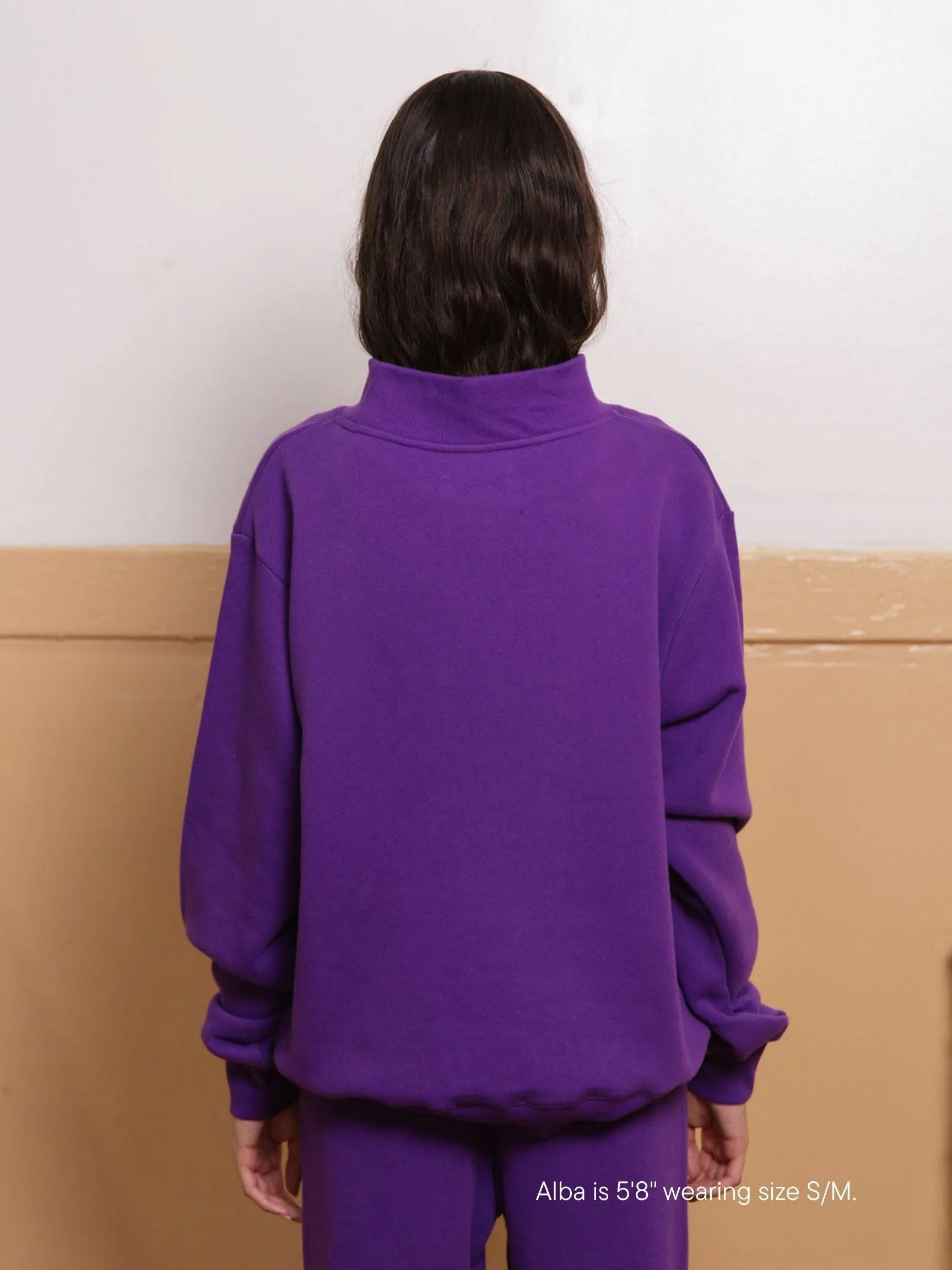 Varsity Mockneck - Amethyst + White sold by Parke Official product image thumbnail 4
