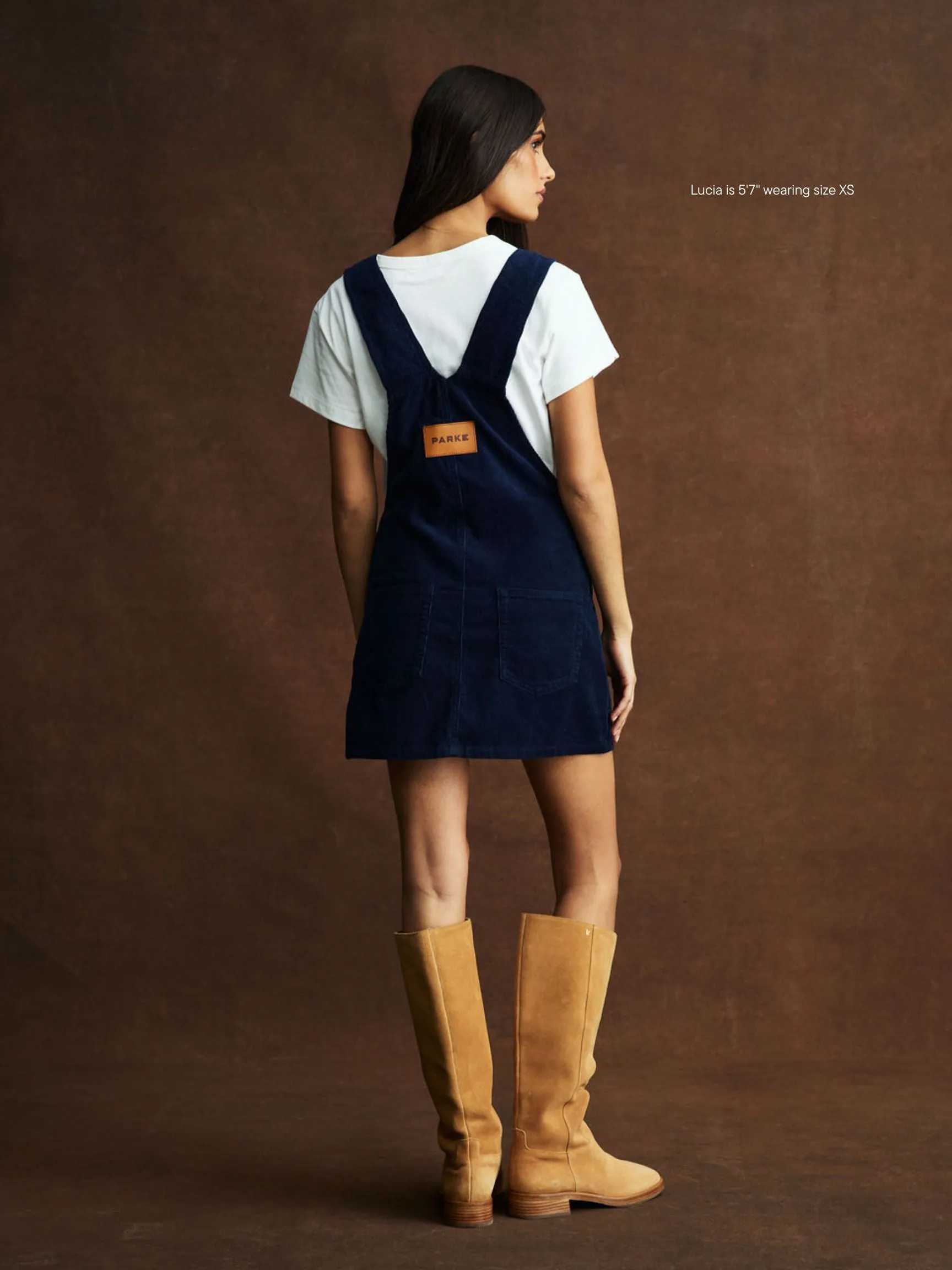 Corduroy Overall Mini Dress sold by Parke Official product image thumbnail 4