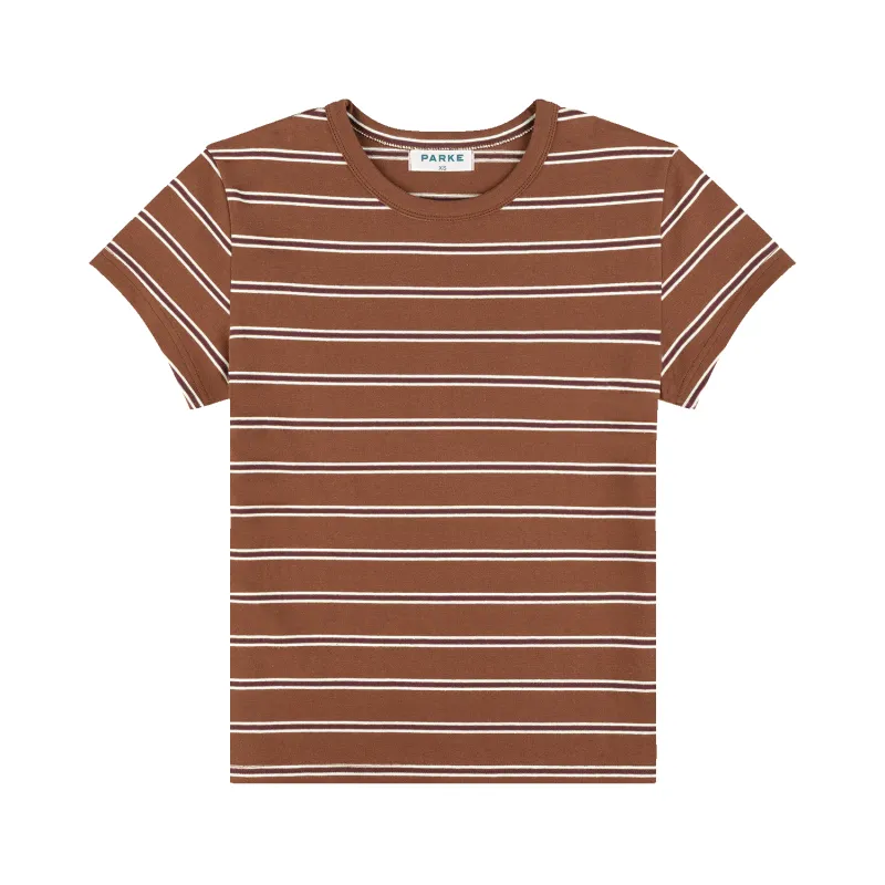 Striped Cotton T-Shirt sold by Parke Official