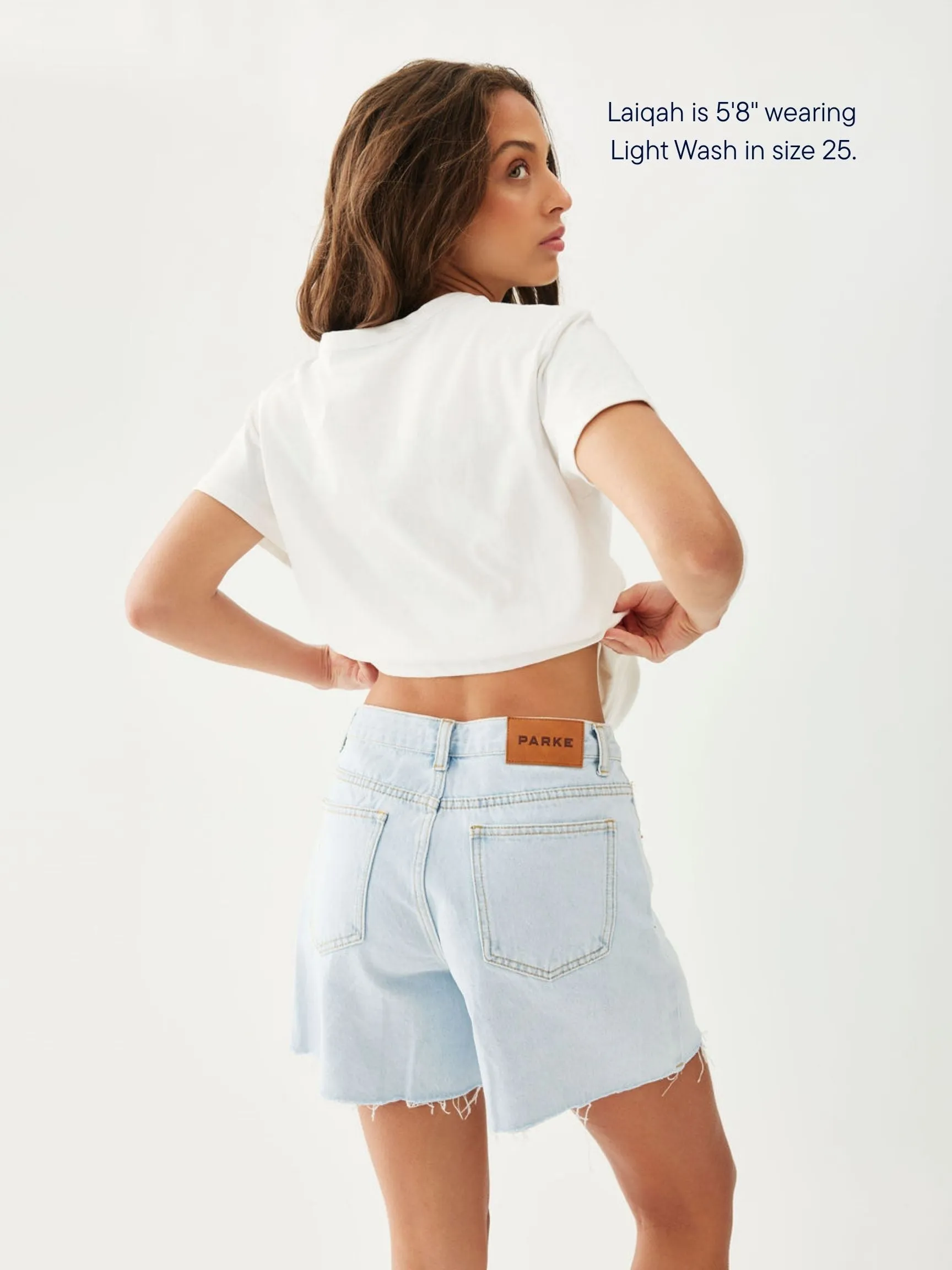 Long Baggy Shorts - Light Wash sold by Parke Official product image thumbnail 3