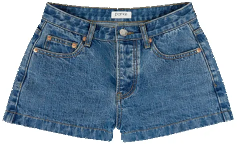 Denim Mini Shorts - Medium Wash sold by Parke Official