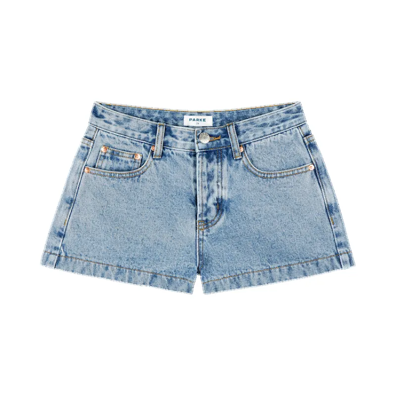 Denim Mini Shorts - Vintage Wash sold by Parke Official