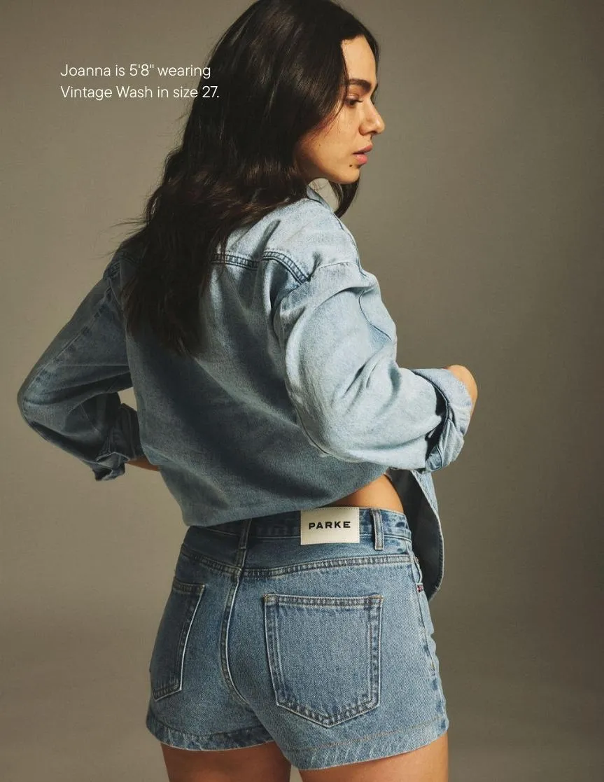 Denim Mini Shorts - Vintage Wash sold by Parke Official product image thumbnail 3