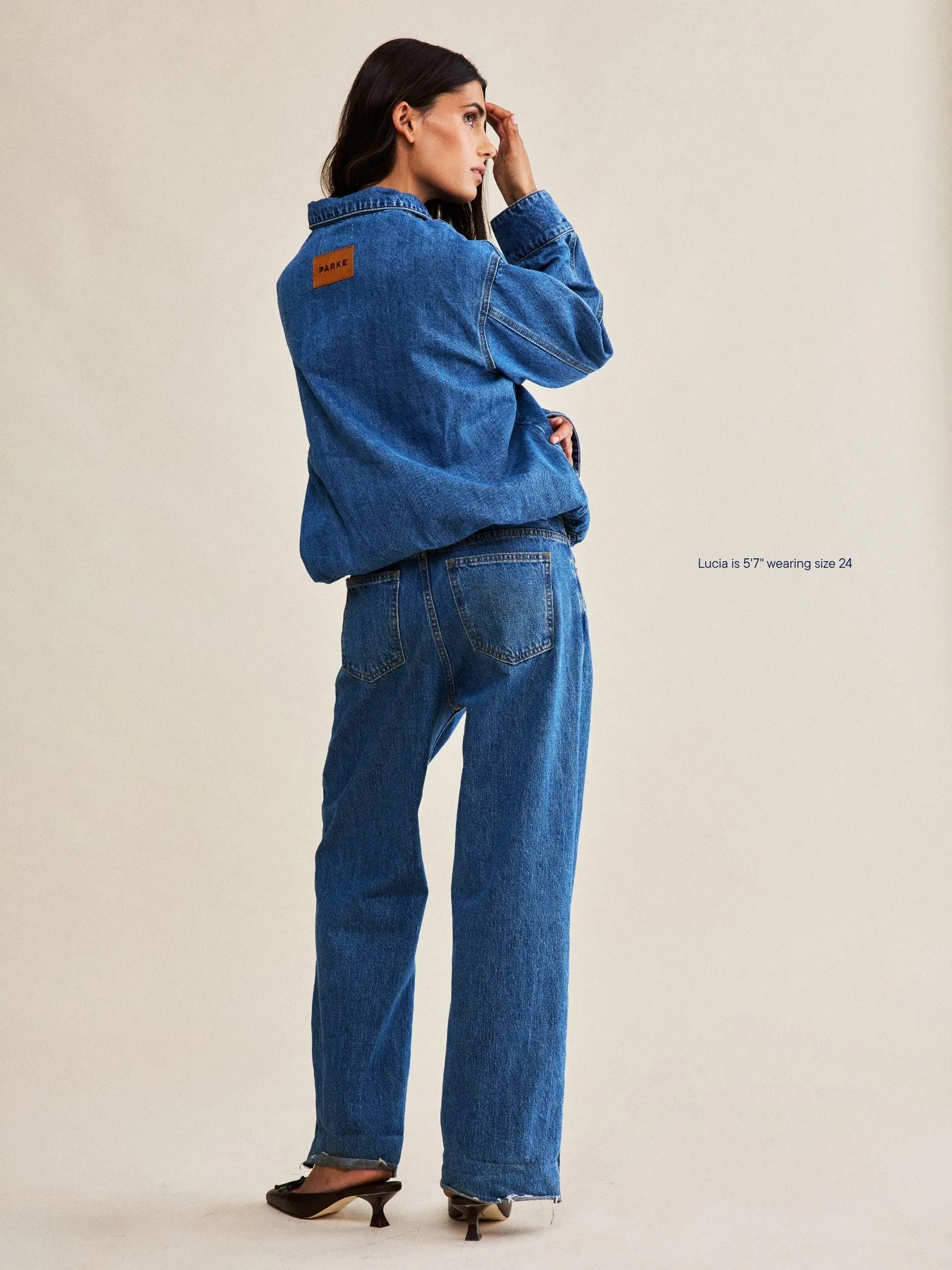 Low Rise Baggy Jeans - Medium Wash sold by Parke Official product image thumbnail 4