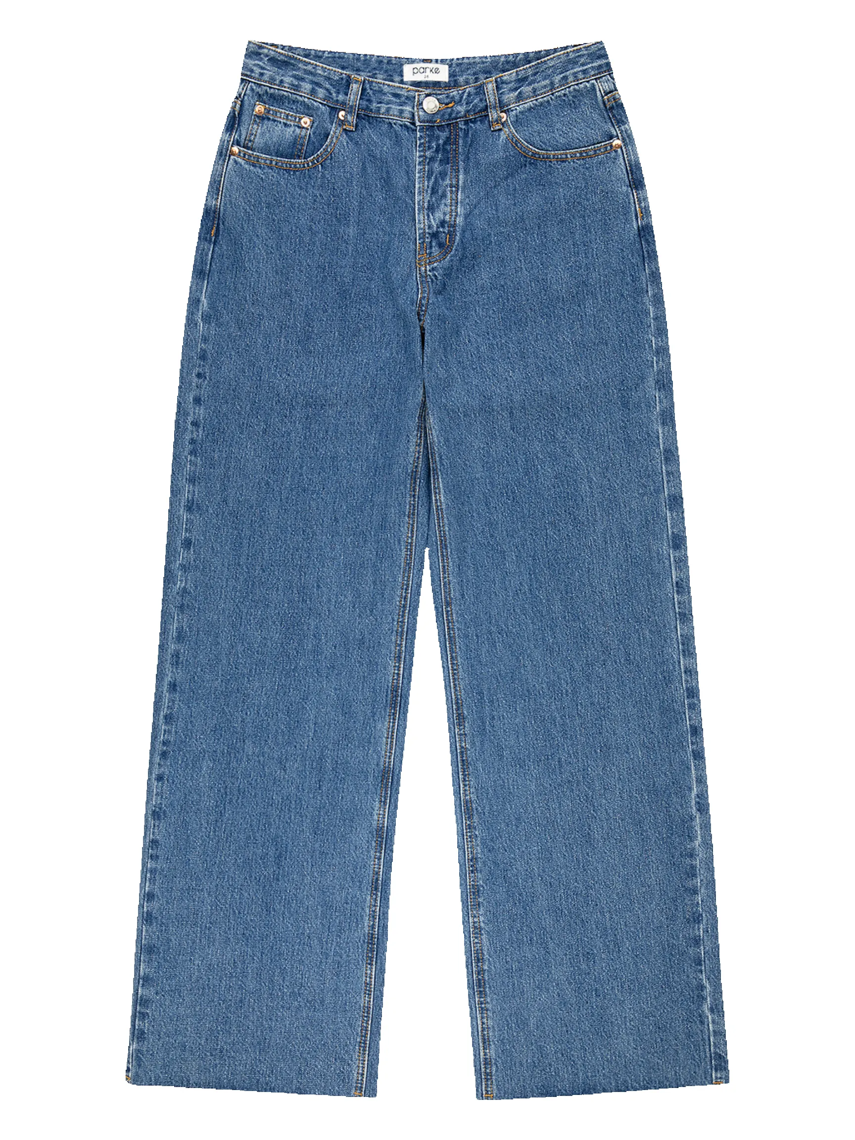 Low Rise Baggy Jeans - Medium Wash sold by Parke Official