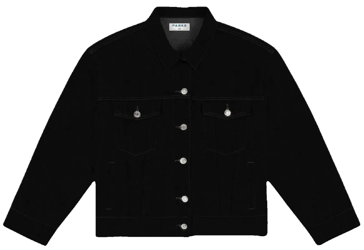 Oversized Denim Jacket - Black sold by Parke Official