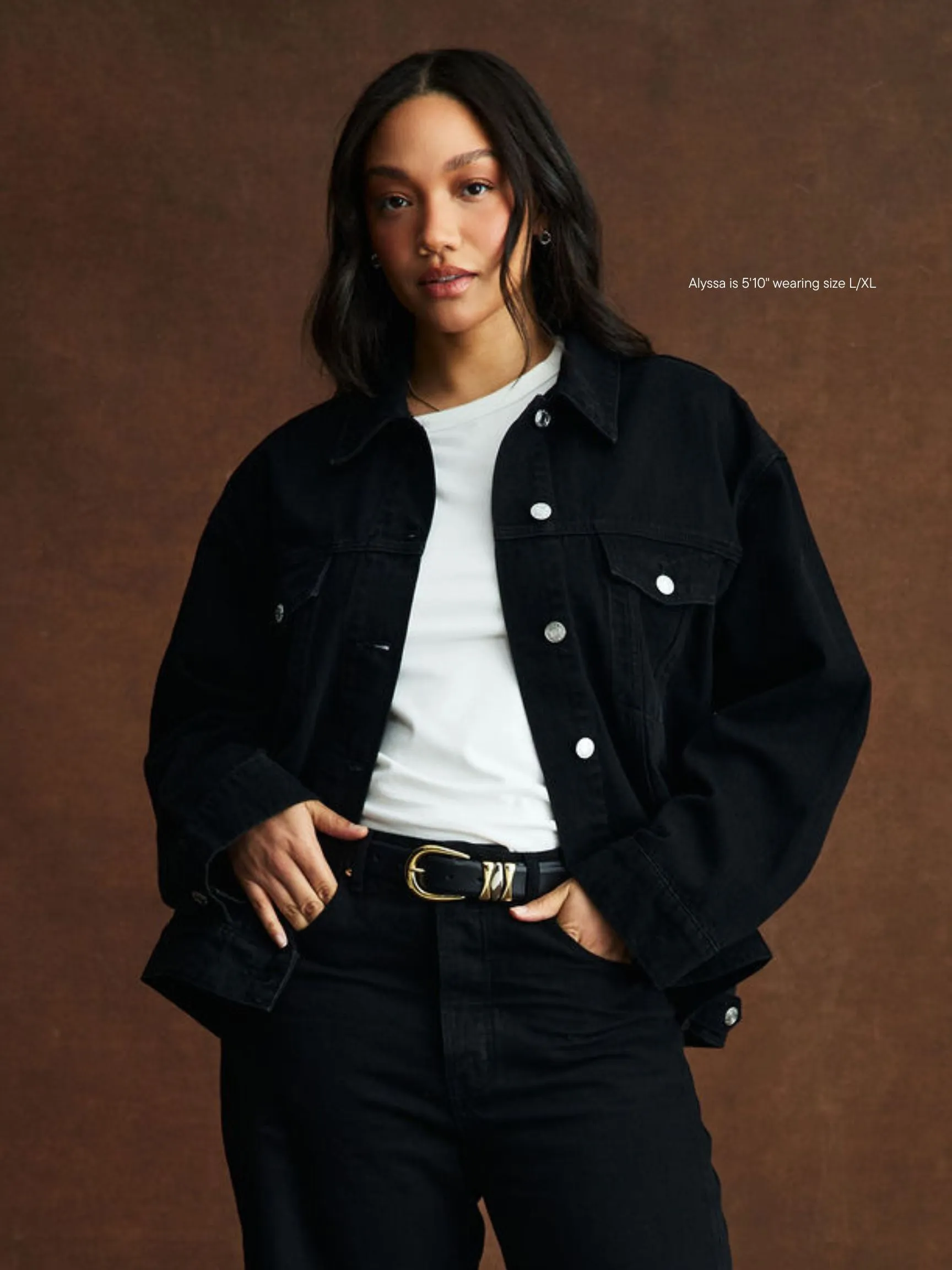 Oversized Denim Jacket - Black sold by Parke Official product image thumbnail 2