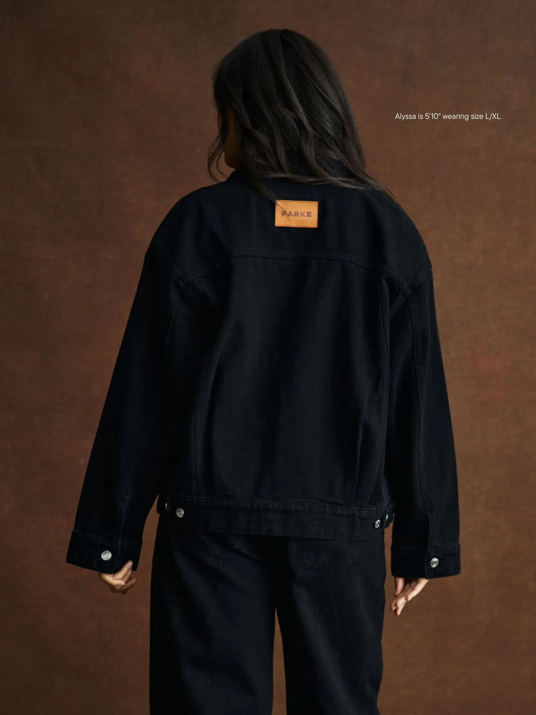 Oversized Denim Jacket - Black sold by Parke Official product image thumbnail 4