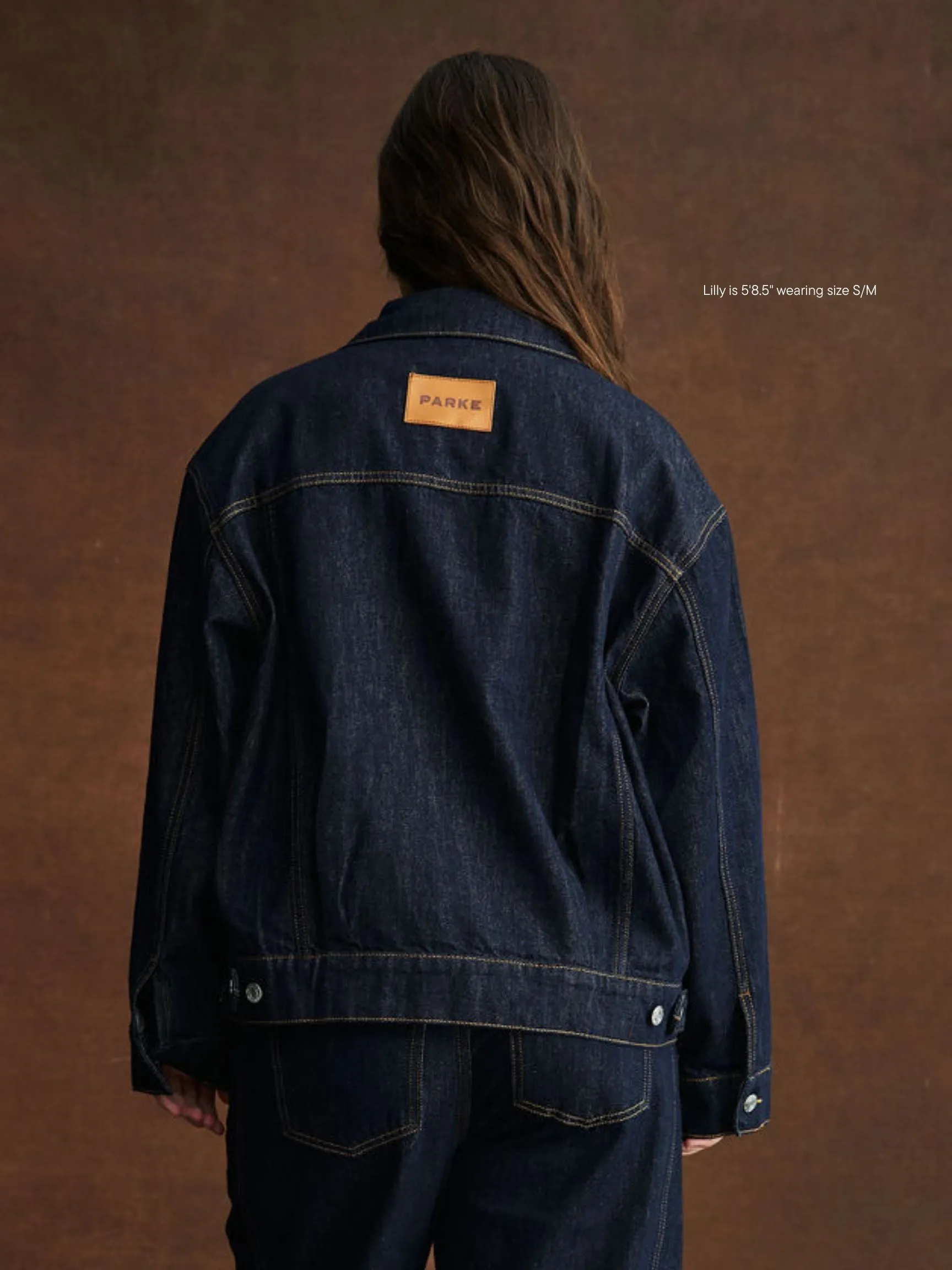 Oversized Denim Jacket - Dark Wash sold by Parke Official product image thumbnail 4