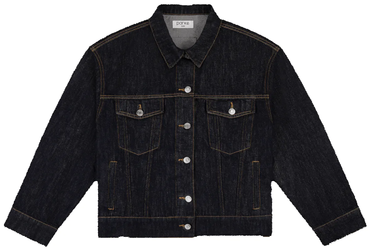 Oversized Denim Jacket - Dark Wash sold by Parke Official