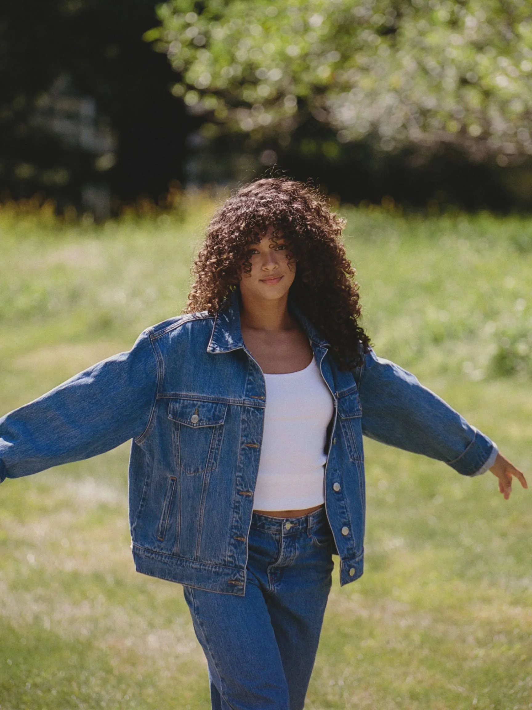 Oversized Denim Jacket - Medium Wash sold by Parke Official product image thumbnail 3