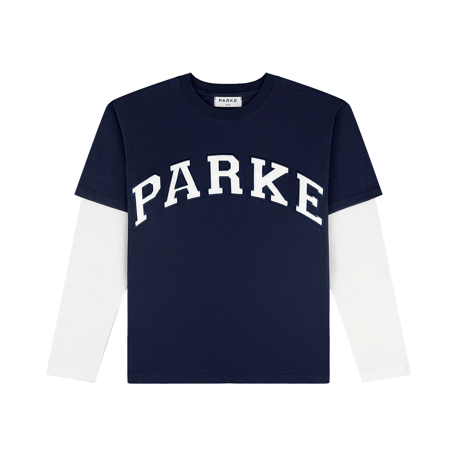 Layered Varsity Long Sleeve Shirt - Shadow sold by Parke Official