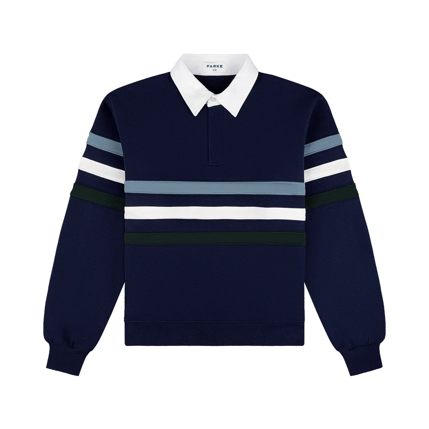 Striped Rugby Sweatshirt - Shadow sold by Parke Official