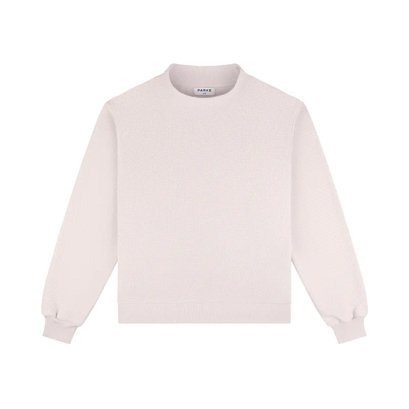 Waffle Mockneck Pullover - Lilac sold by Parke Official