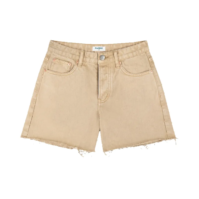 Long Baggy Shorts - Camel made by Parke Official