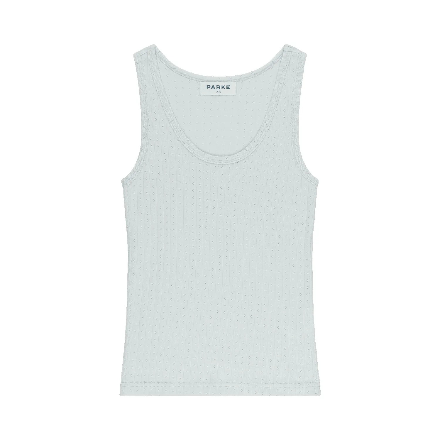Pointelle Tank - Pale Blue sold by Parke Official