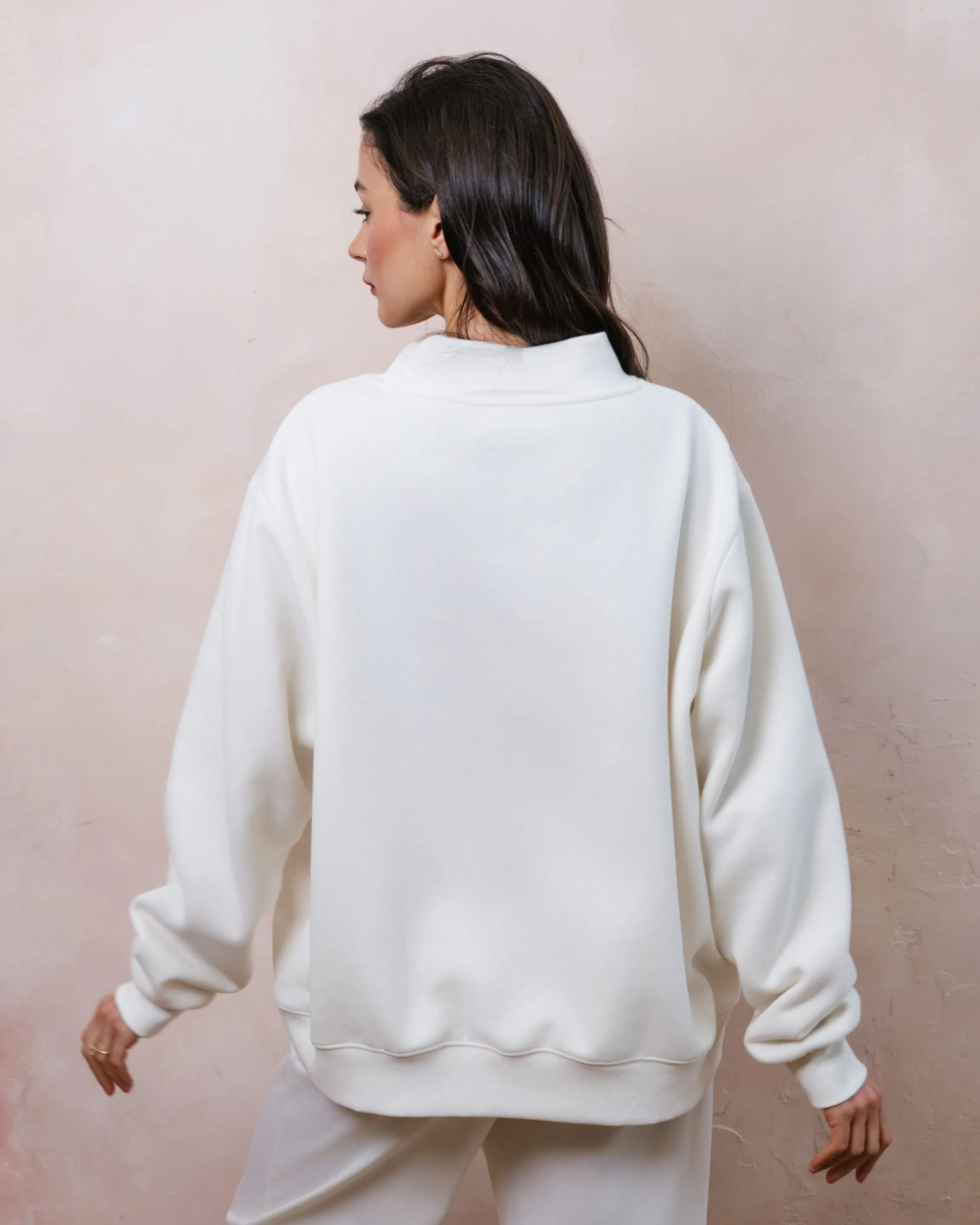 Bridal Varsity Mockneck - Pearl + White sold by Parke Official product image thumbnail 4